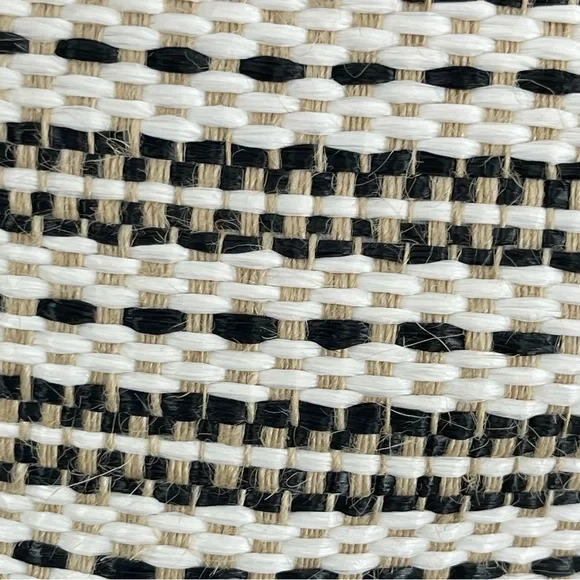 Kate Spade New York Black Leather & Woven Straw Backpack Purse - Picture 6 of 13